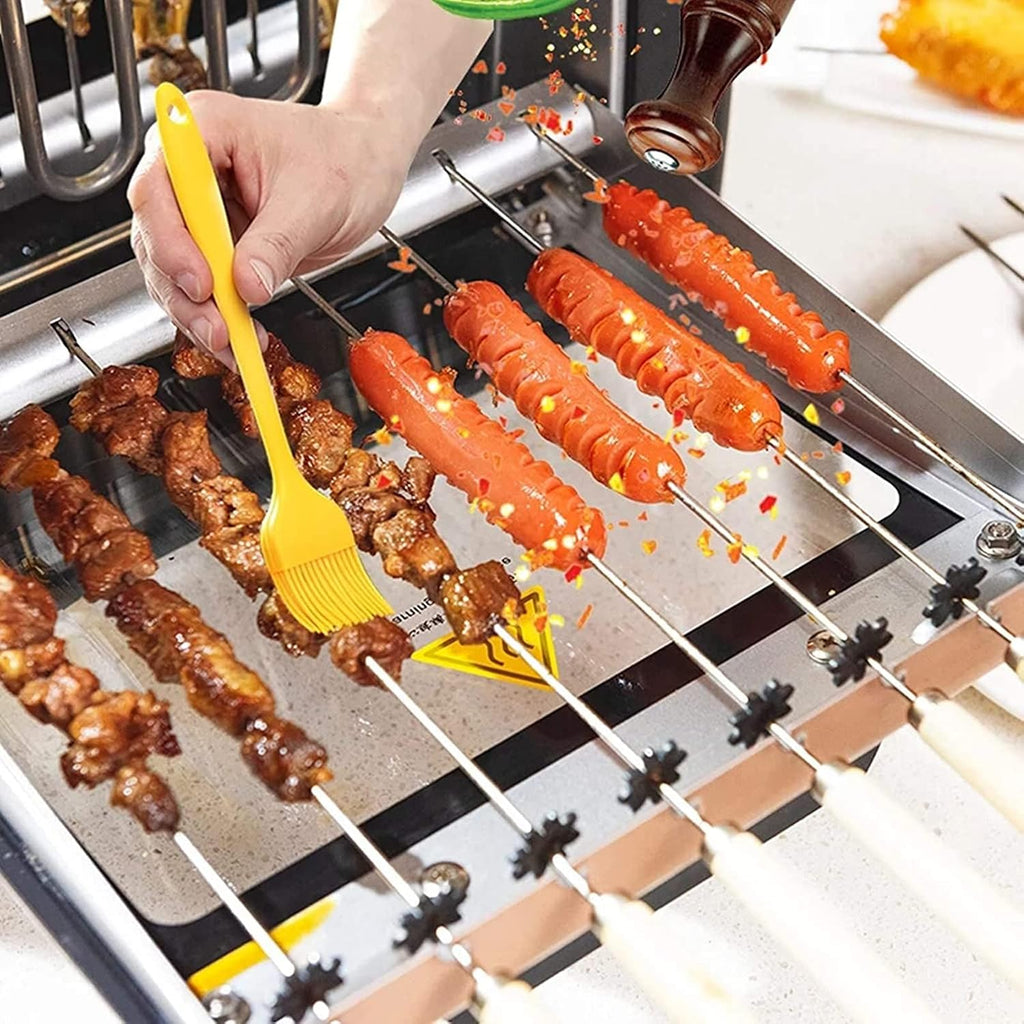 Smokeless BBQ Grill with 360° Rotating Lamb Skewers, Indoor Portable Vertical Grill, 2-Stage Temperature Control for Perfect Barbecue Cooking