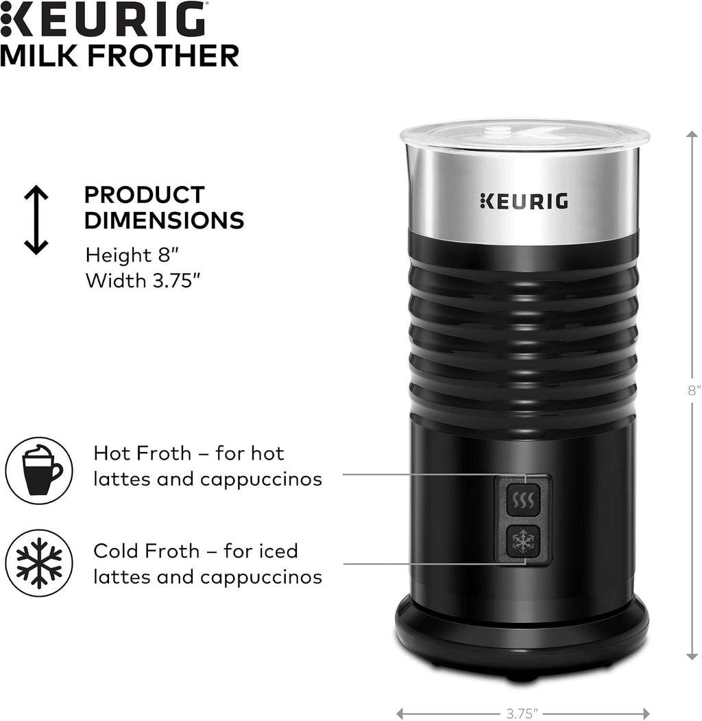 Keurig K-Supreme Plus SMART Single Serve Coffee Maker Milk Frother for Hot and Cold Milk Foam