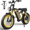 DDC SPORT Electric Bike for Adults, Peak 1000W Motor 28MPH, 48V 13Ah Battery 50Miles Ebike, 20'' Fat Tire Electric Dirt Bike for All Terrain, Off Road Mounatin Moped E-Bike, Full Suspension, 7-Speed