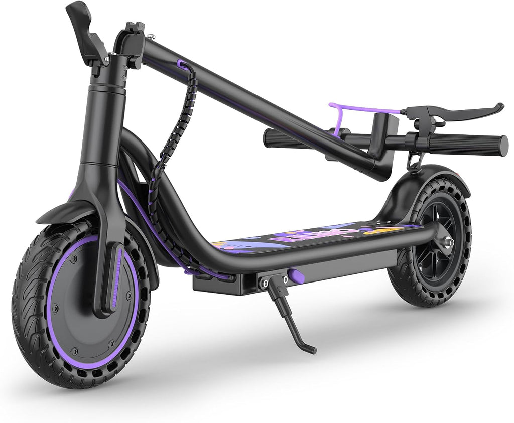 Electric Scooter, 350W-500W Motor, 9 MPH to 22MPH, 10-41 Miles Range, Dual Suspension, Dual Braking, App Control, Foldable Commuter E Scooter for Adults and Teens