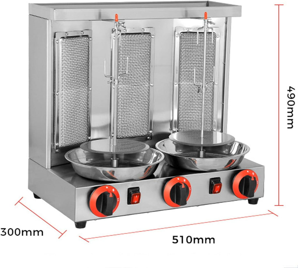 Barbecue Machine, Vertical Barbecue Grill, Gas Barbecue Machine, Household Barbecue Stove with Temperature Control Switch
