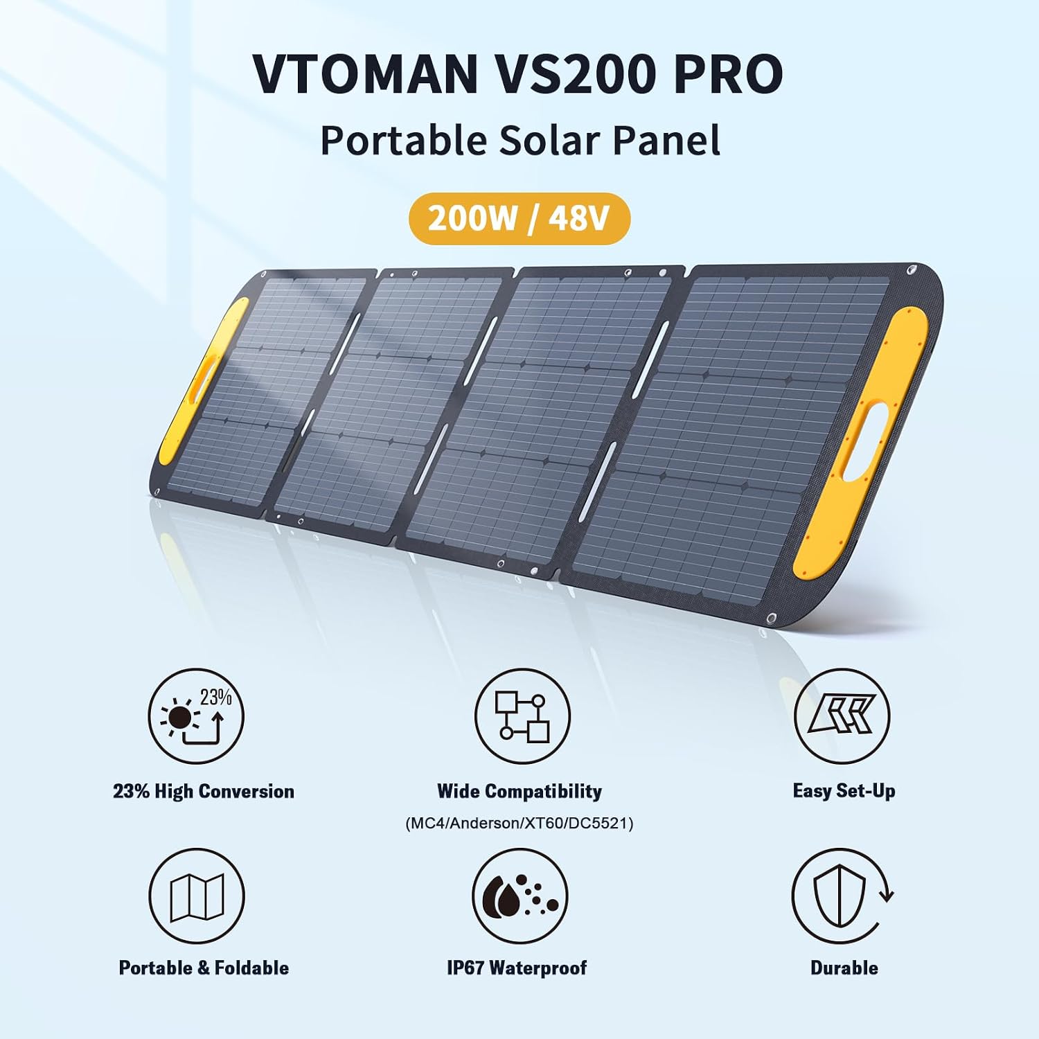 VTOMAN FlashSpeed 1500 Portable Power Station with 200W Pro Solar Panel - 1548Wh/1500W(3000W Peak) Solar Generator with LiFePO4 Battery, 100W USB-C, 60 Min Fast Charging 0-80% for Camping, Emergency