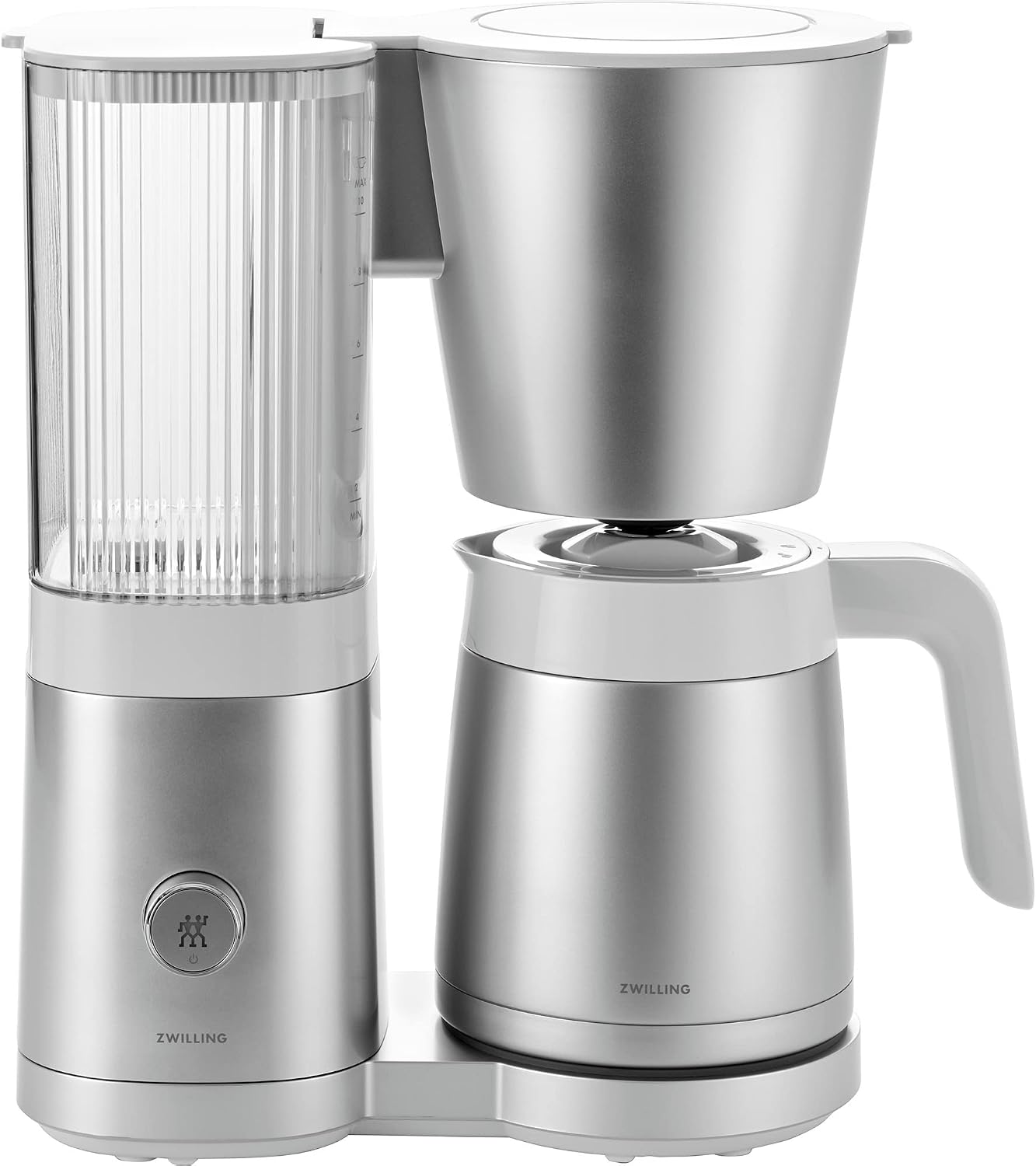 ZWILLING Enfinigy Drip Coffee Maker with Thermo Carafe 10 Cup, Awarded the SCA Golden Cup Standard, Silver