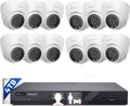 ONWOTE Face Recognition & AcuSearch, 12MP NVR 16 Channel PoE Security Camera System, 12x 6MP Color Night Vision IP Cameras, 4K 6K 16CH Commercial NVR, Total 960ft Cables, Wired CCTV for Business Home