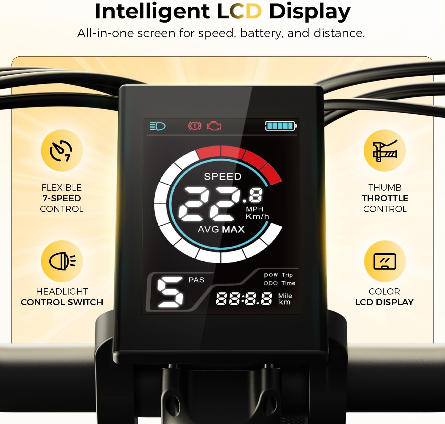 Heybike Cityscape 2.0 Electric Bike for Adults with Peak 1200W Motor, 468Wh Removable Battery, 50Miles 26' Electric Commuter Bike, 7-Speed,UL Certified