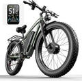 E Bikes for Adults Electric,51 MPH Fast Ebike Peak 6000W 36AH 52V 130 Miles Max, Dual Motor Electric Bike Fat Tire E Bike for Men, 26' Electric Bicycle for Snow Off-Road, Hydraulic Brakes, 7 Speed
