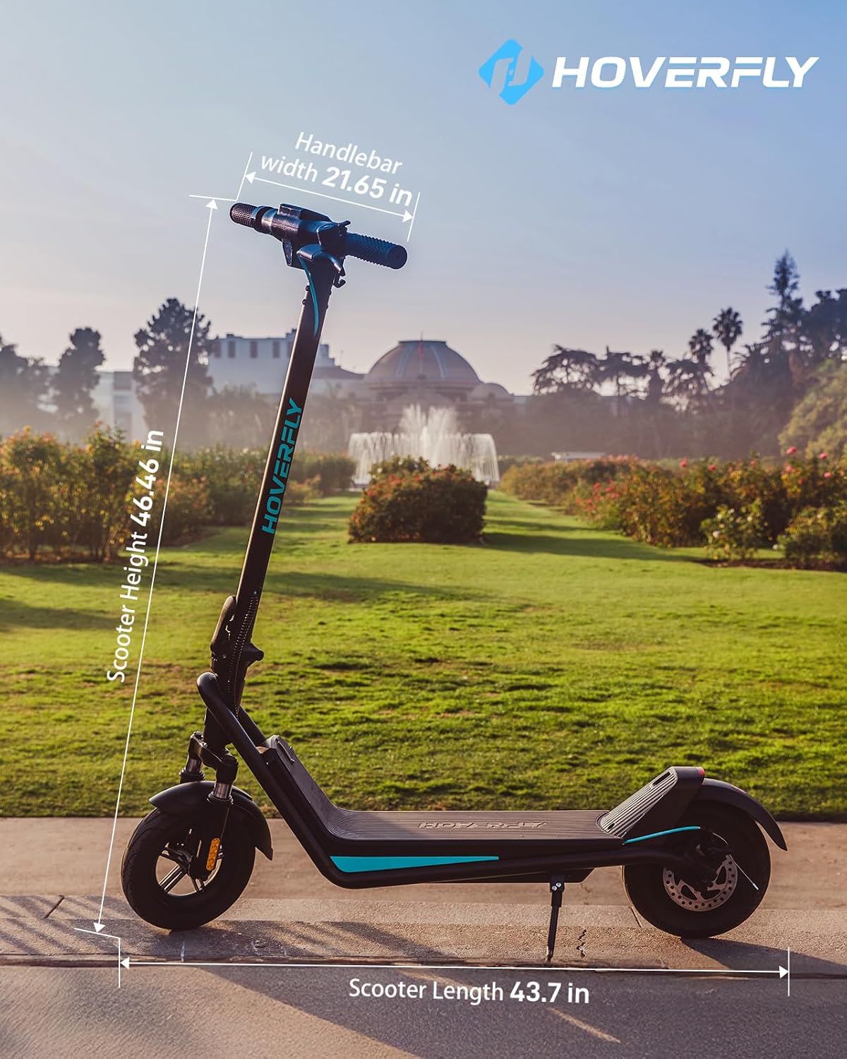 HOVERFLY X1/X3/X5 Electric Scooter for Adults, Anti Flat 8.5'/10'' Solid Tire, Max 10/18/25 Miles Range and 15.5/20Mph Speed Power by 250W/500W Motor, Foldable Commuting E Scooter with EABS&Disc Brake
