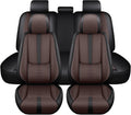 Leather Seat Covers for Jaguar XJ8 2000-2008,Premium Car Seat Covers Full Set,Waterproof Car Seat Protectors with Airbag,Comfort Interior Cover Seats for Cars(Black+Brown)