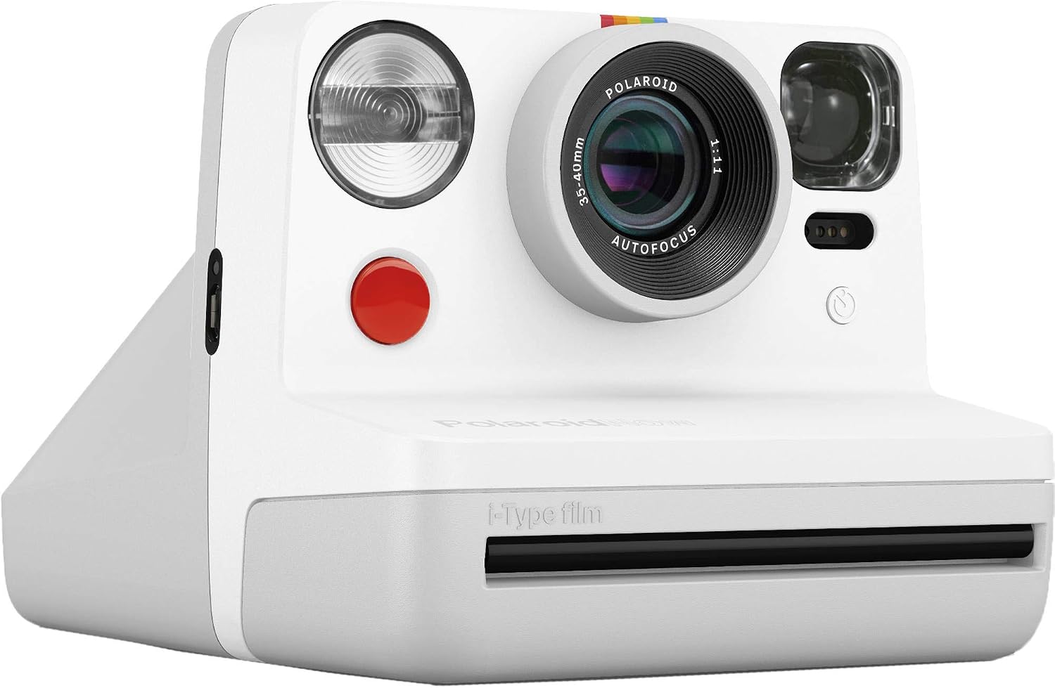 Polaroid Now i-Type Instant Film Camera (White) + Polaroid Color Film Bundle