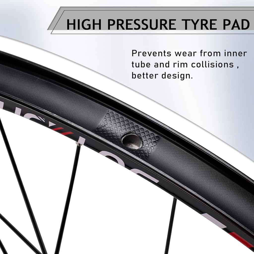 BUCKLOS MTB Wheelset 26' 27.5' 29' Quick Release Disc Brake 32H Mountain Bike Wheels, High Strength Aluminum Alloy Rim Black Bike Wheel, Suitable 8-10 Speed Cassette Mountain Bike Wheelset