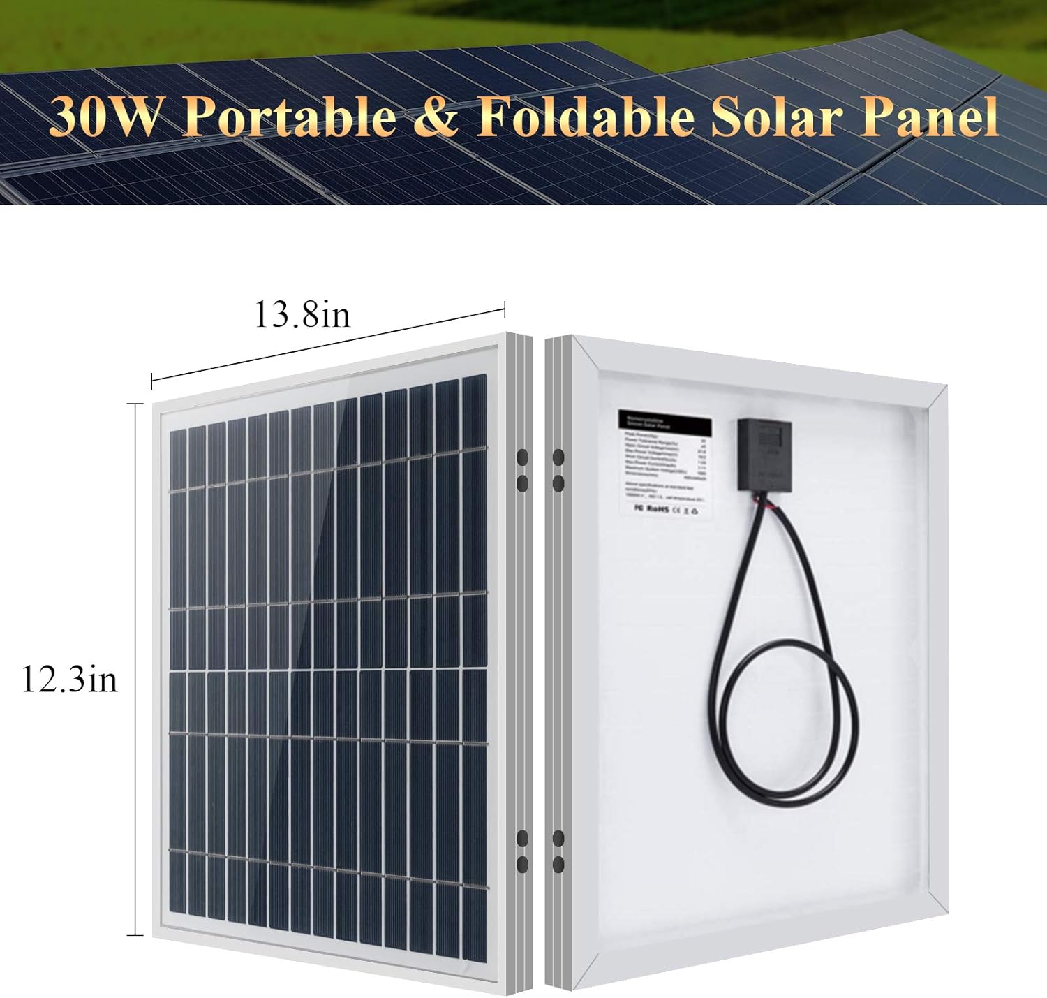 Solar Lights for Inside, 4 Bulbs Solar Shed Lights with On Off Switch, 30W Solar Panel Kit 115WH Backup Battery with Phone Charger, AC to DC Adapter, Home Solar Power System Complete Kit
