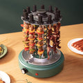 Electric Vertical Grill, Portable Smokeless Barbecue Grill with Adjustable Temperature for Home and Outdoor Parties, 12 Skewers