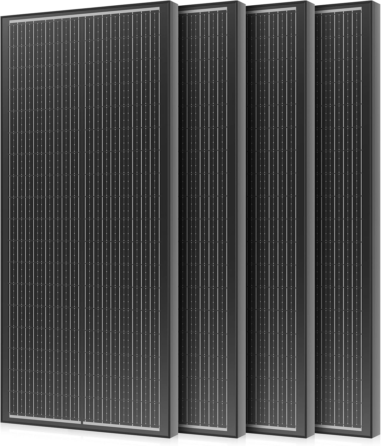 400 Watt Solar Panel, 25% High-Efficiency, 4PCS 100W Solar Panels, 18BB N-Type, Monocrystalline PV Modules, for RV, Marine, Rooftop, Farm and Off-Grid System