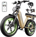 TST Electric Bike for Adults 1500W Peak 20' Fat Tire All-Terrain E-Bike 60 Miles Electric Dirt Bike for Road Sand Mountain Snow - 48V 15AH Battery Powered Electric Motorcycle for Adventure