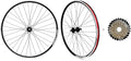 26' Mountain Bike Wheelset, Quick Release MTB Bicycle Double Wall Rims MTB Wheel Set, Ultralight Aluminum Alloy 32H Bike Wheels Compatible MF-TZ500-6/7 Speed Freewheel