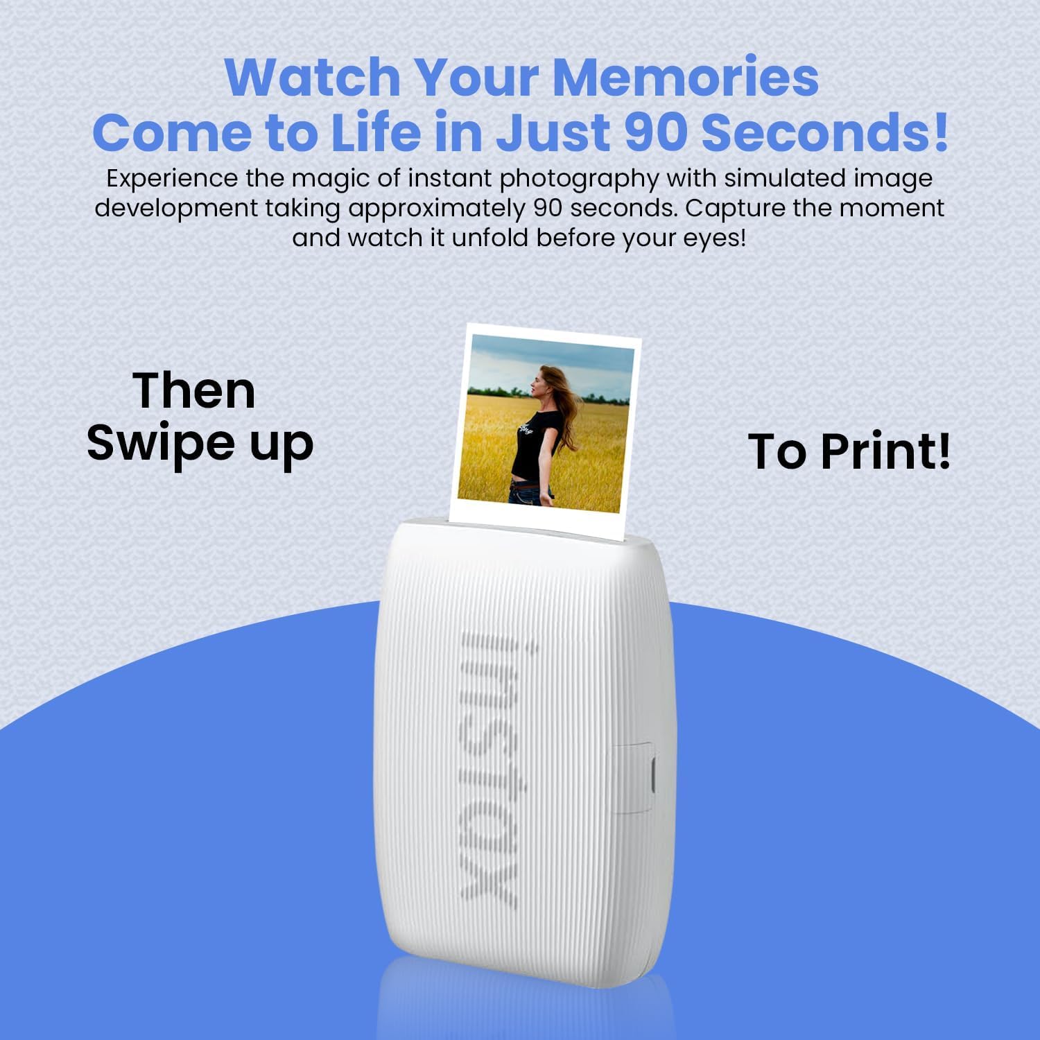 Fujifilm INSTAX Mini Link 3 Smartphone Printer + INSTAX Mini Instant Film (20 Sheets) + USB Wall Charger + BluebirdSales Travel Bag, Photo Album, Microfiber Cleaning Cloth (Sage Green)