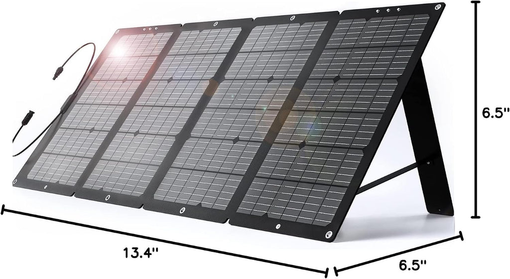 120W Portable Solar Panel, High 22% Efficiency ETFE Foldable Solar Panel Charger with Carry Case, IP65 Waterproof, MC4 Output for Power Station RV Camping Off Grid