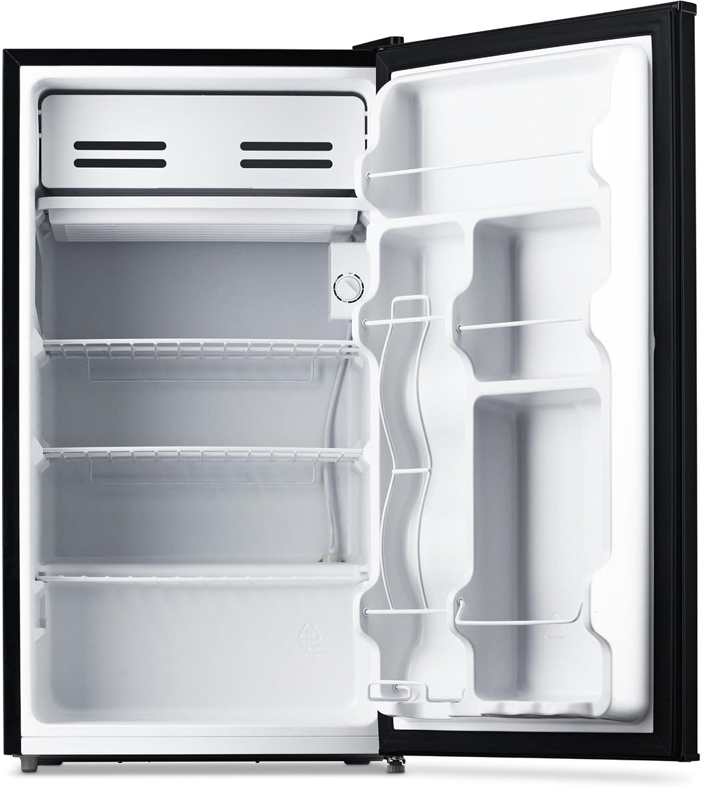 NewAir 3.3 Cu. Ft. Compact Mini Fridge with Chiller Compartment, Energy Star Certified, Single Door Refrigerator, Can Dispenser, Perfect for Dorm Rooms, Bedrooms, Home Offices, and RV Vans