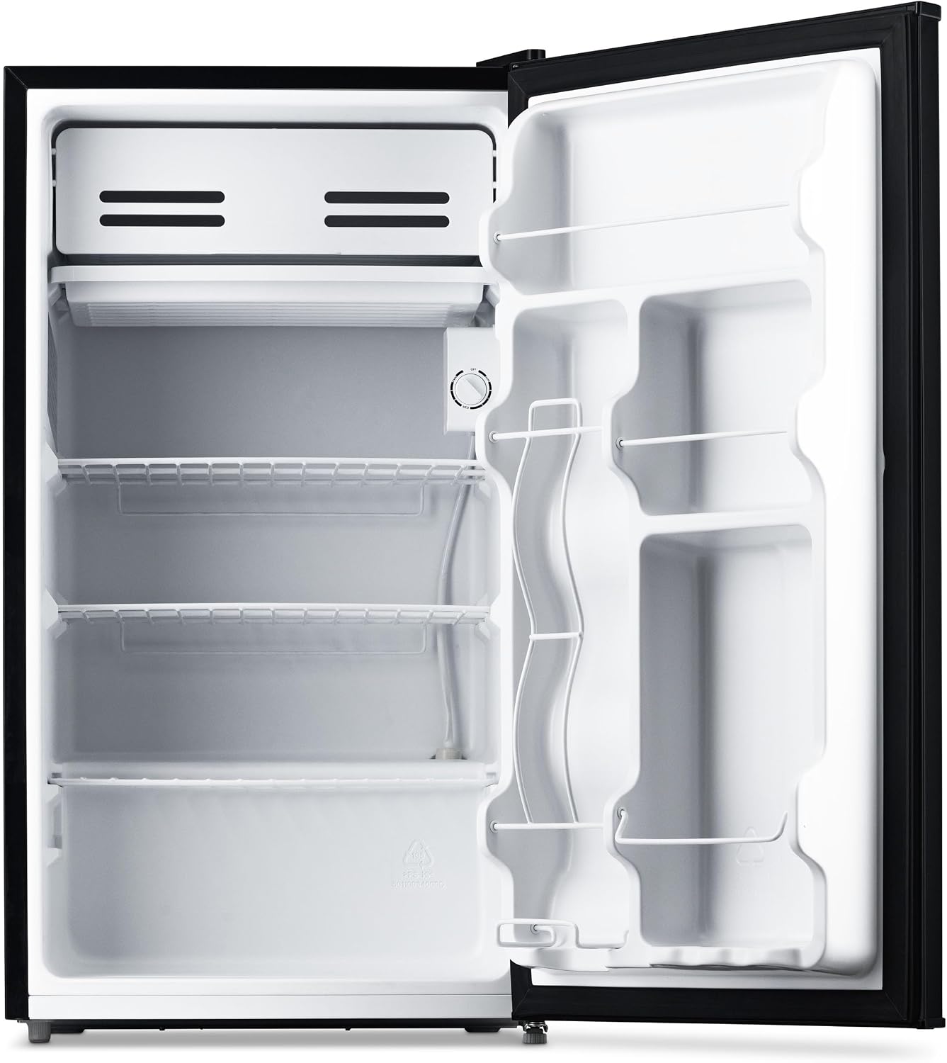 NewAir 3.3 Cu. Ft. Compact Mini Fridge with Chiller Compartment, Energy Star Certified, Single Door Refrigerator, Can Dispenser, Perfect for Dorm Rooms, Bedrooms, Home Offices, and RV Vans