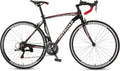 700C Wheel 21/14 Speed Road Bike with Light Weight Aluminum Alloy Frame, Commuter Bicycle with Dual Disc Brakes for Men and Women, Adult Faster Racing Bike, Red/Blue