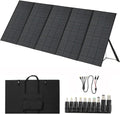 500W Portable Solar Panel for Power Station, 48V Foldable Solar Power Panels 25% High Efficiency IP68 Waterproof with 10ft 4-in-1 Cable and 10×DC Adapter, Folding Solar Panels Blanket for Camping RV
