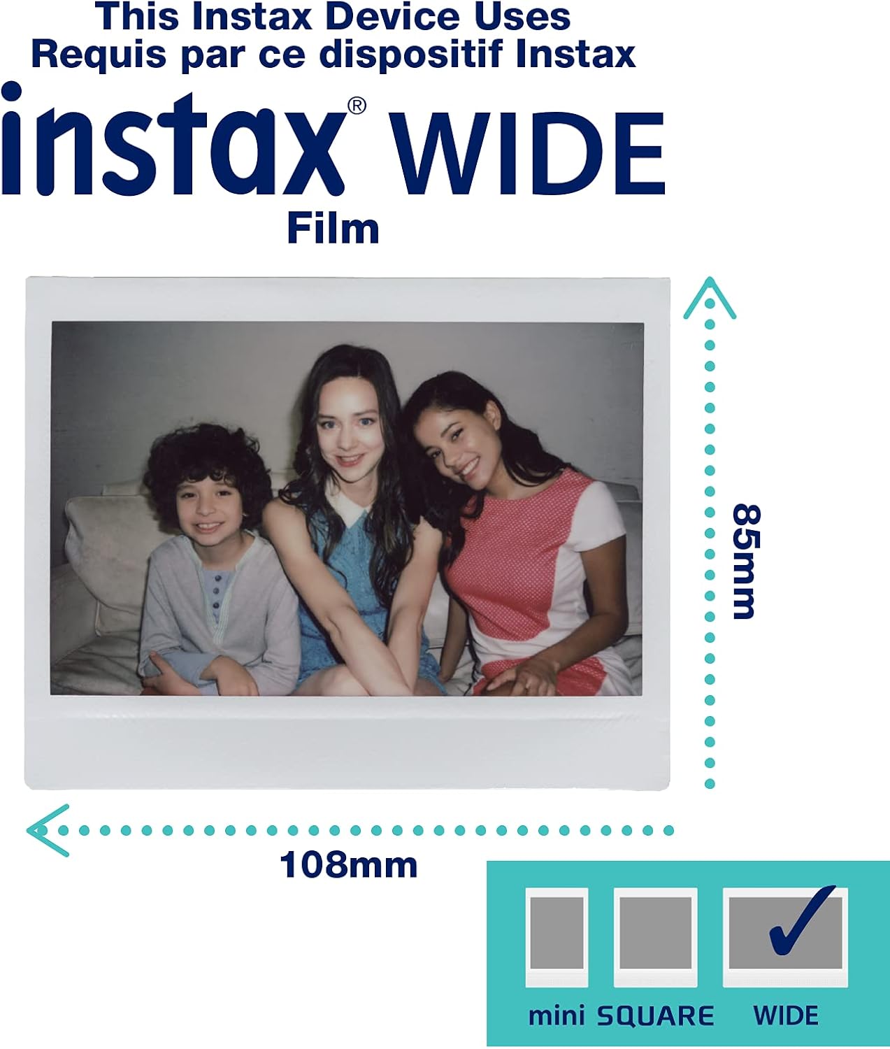 Fujifilm Instax Link Wide Photo Printer, Mini, Wireless Bluetooth, Portable, Compact, and Lightweight Polaroid Picture Printer, Compatible with iPhone iOS and Android Devices - Mocha Gray (Renewed)