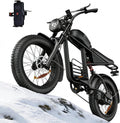 Electric Bike for Adults 48V 20AH Power 1500W Peak 35MPH Max 60 Miles Electric Motorcycle 20' Fat Tire Dirt Bike Shamano 7-Speed E-Bike for All Terrain Dirt Bike