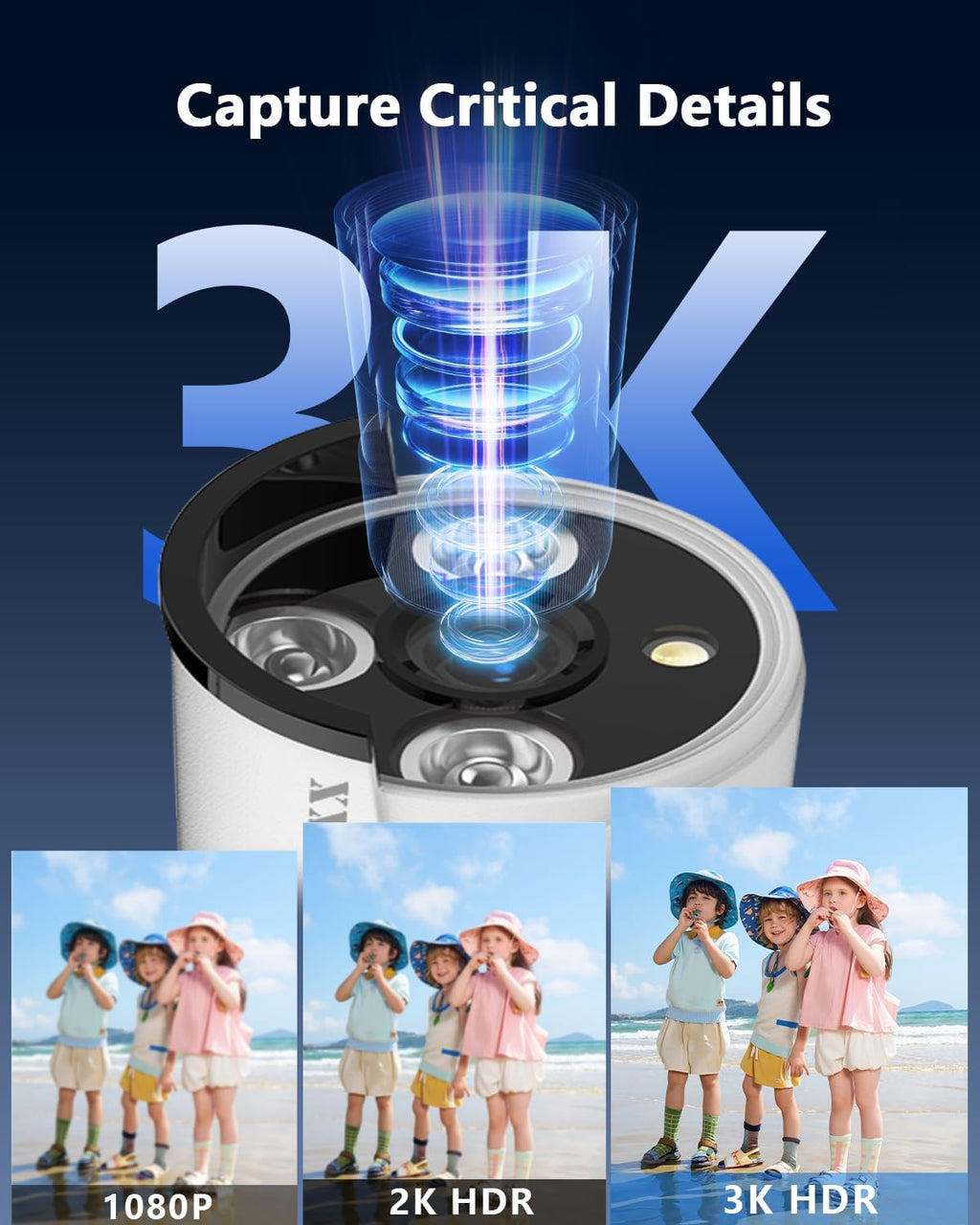 OOSSXX Outdoor Wired Security Camera System PoE Outdoor Surveillance Video Cameras Systems with Monitor