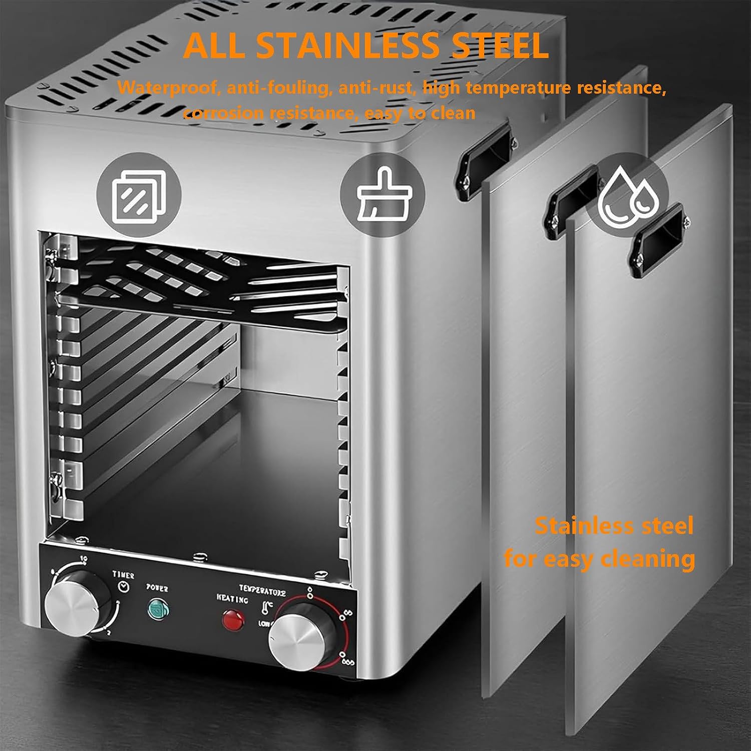 Electric Steak Grills Teppanyaki Grills/Commercial Steak Grill Oven 1700w/Electric Steak Grill/BBQ Countertop Grill Pan (With 2 Gloves, Grill And Tray)