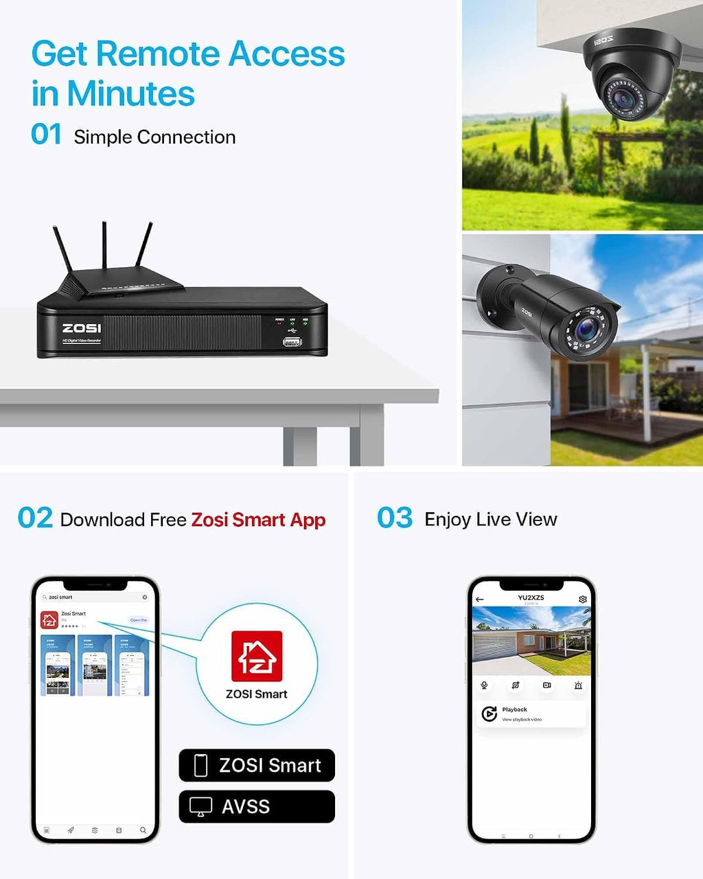 ZOSI 1080p 16 Channel Security Camera System, H.265+ 16CH DVR, 16 x 2MP Weatherproof Surveillance CCTV Bullet Dome Camera Outdoor, AI Human Vehicle Detect, 80ft Night Vision, 90° View Angle, 2TB HDD