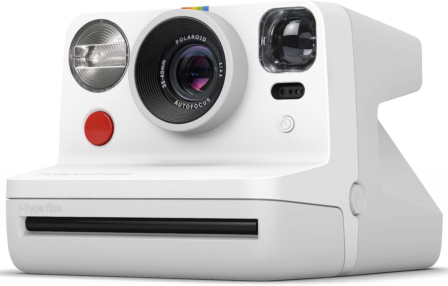Polaroid Now i-Type Instant Film Camera (White) + Polaroid Color Film Bundle