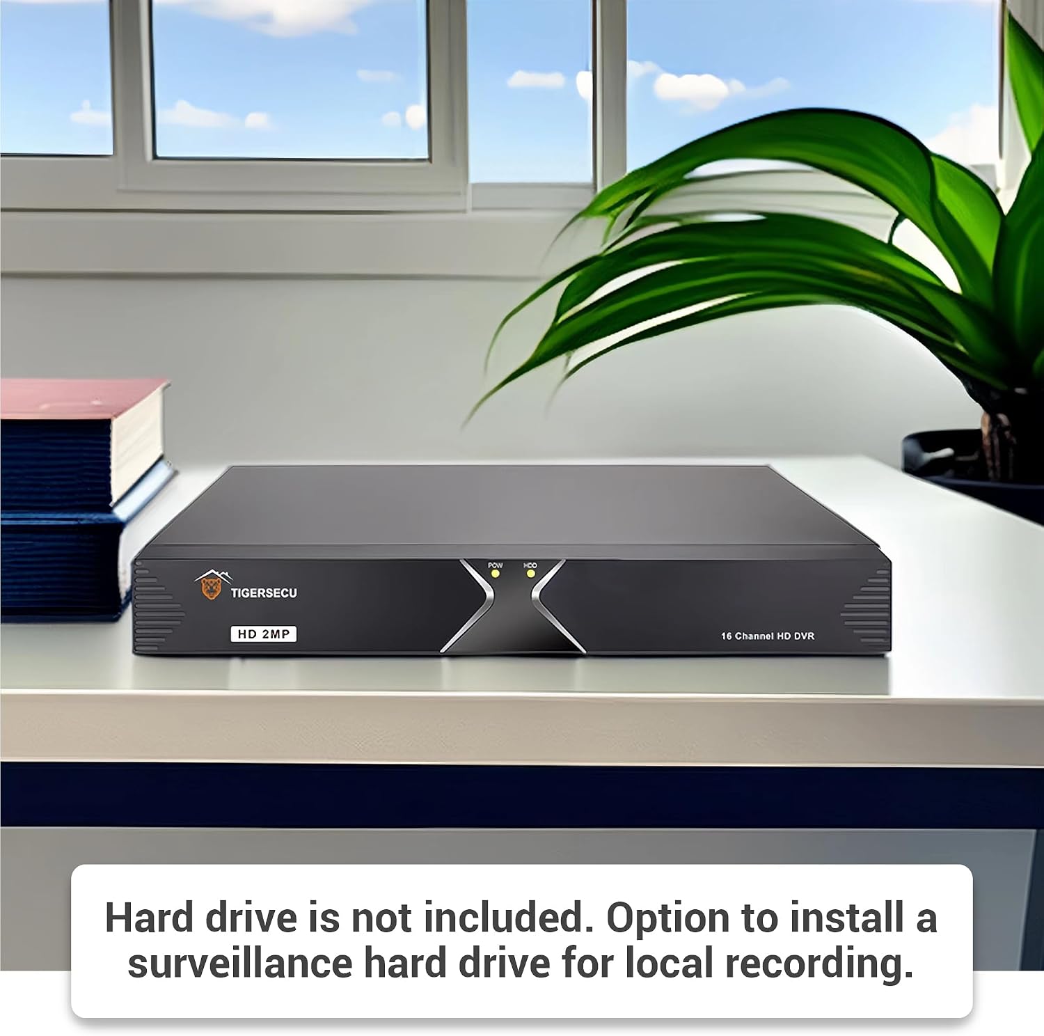 TIGERSECU Super HD 1080P 16 Channel DVR Security Recorder Without Hard Drive, H.265 Hybrid 6-in-1 CCTV DVR Recorder Compatible with 2MP and 5MP TVI, AHD, CVI, Analog, RS485 PTZ and IP Cameras