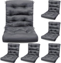 Hoteam 6 Set Patio Chair Cushions Outdoor 20 x 40 Inch High Chair Patio Cushion for Outdoor Furniture Waterproof Seat Rocking Indoor Thickened Pad(Solid Color Style,Gray)