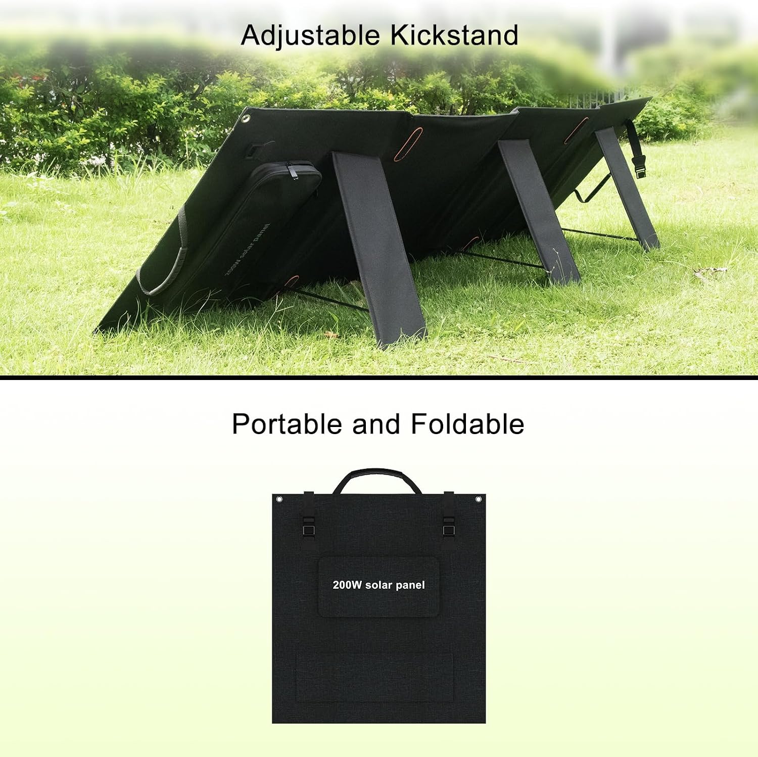 200 Watt Portable Solar Panel, 23.4% High Conversion Foldable Solar Panel Suitable for Solar Generator,IP67 Waterproof(200W*2)