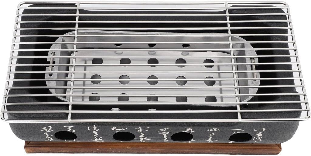 Japanese Grill, Japanese BBQ Grill Quick Heating Aluminium Alloy Wire Base for Camping Food Charcoal Stove Style BBQ (XL)