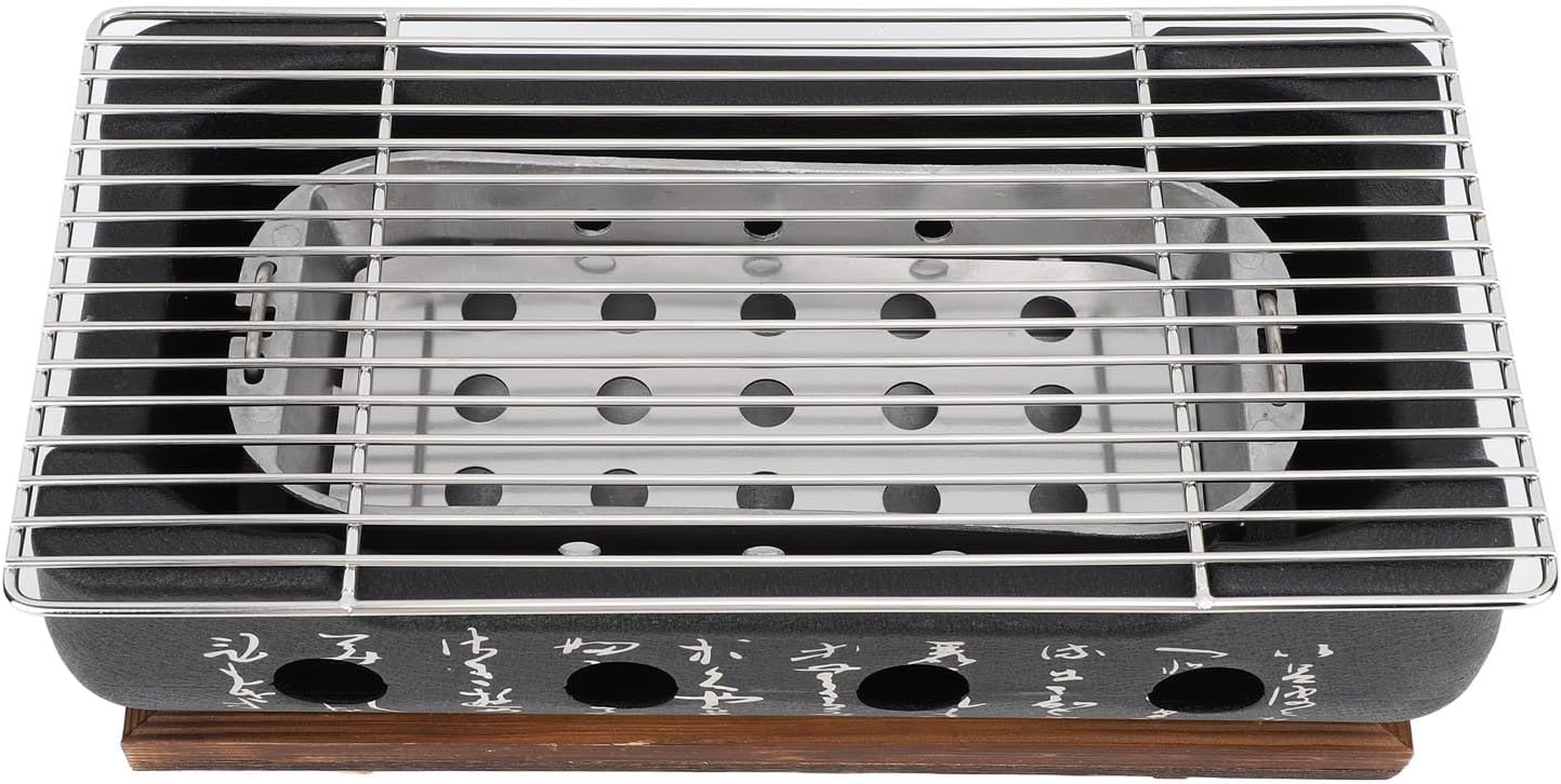 Japanese Grill, Japanese BBQ Grill Quick Heating Aluminium Alloy Wire Base for Camping Food Charcoal Stove Style BBQ (XL)