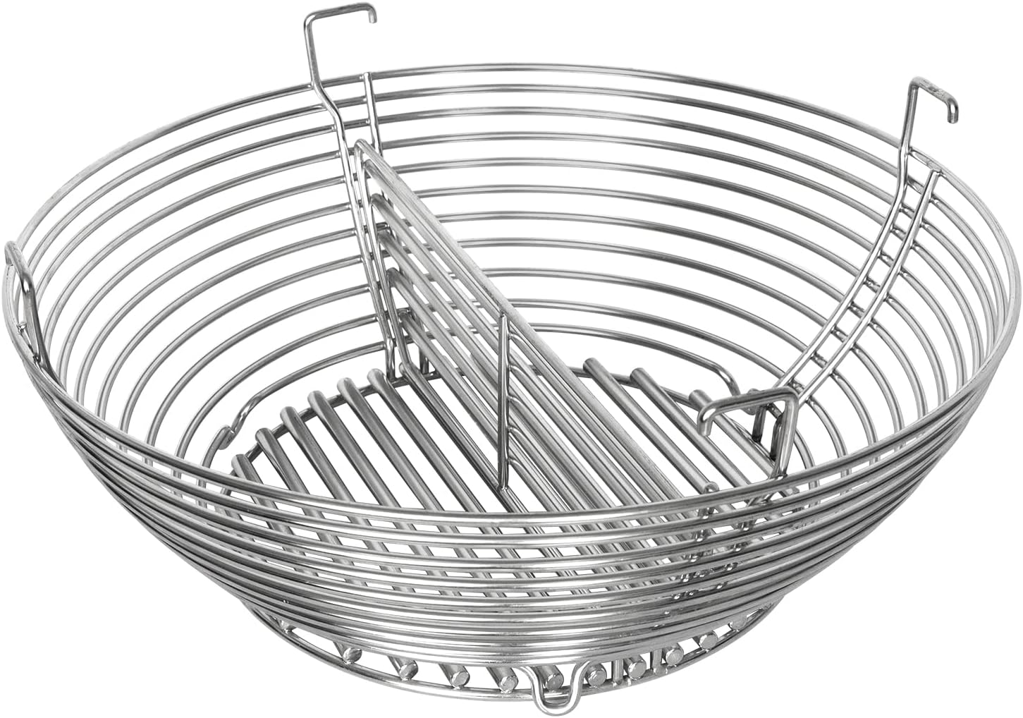 Lump Charcoal Fire Basket Fits for Kamado Joe Big Joe Accessories,stainless Steel Charcoal Ash Basket with Divider Grill Parts for Big Joe