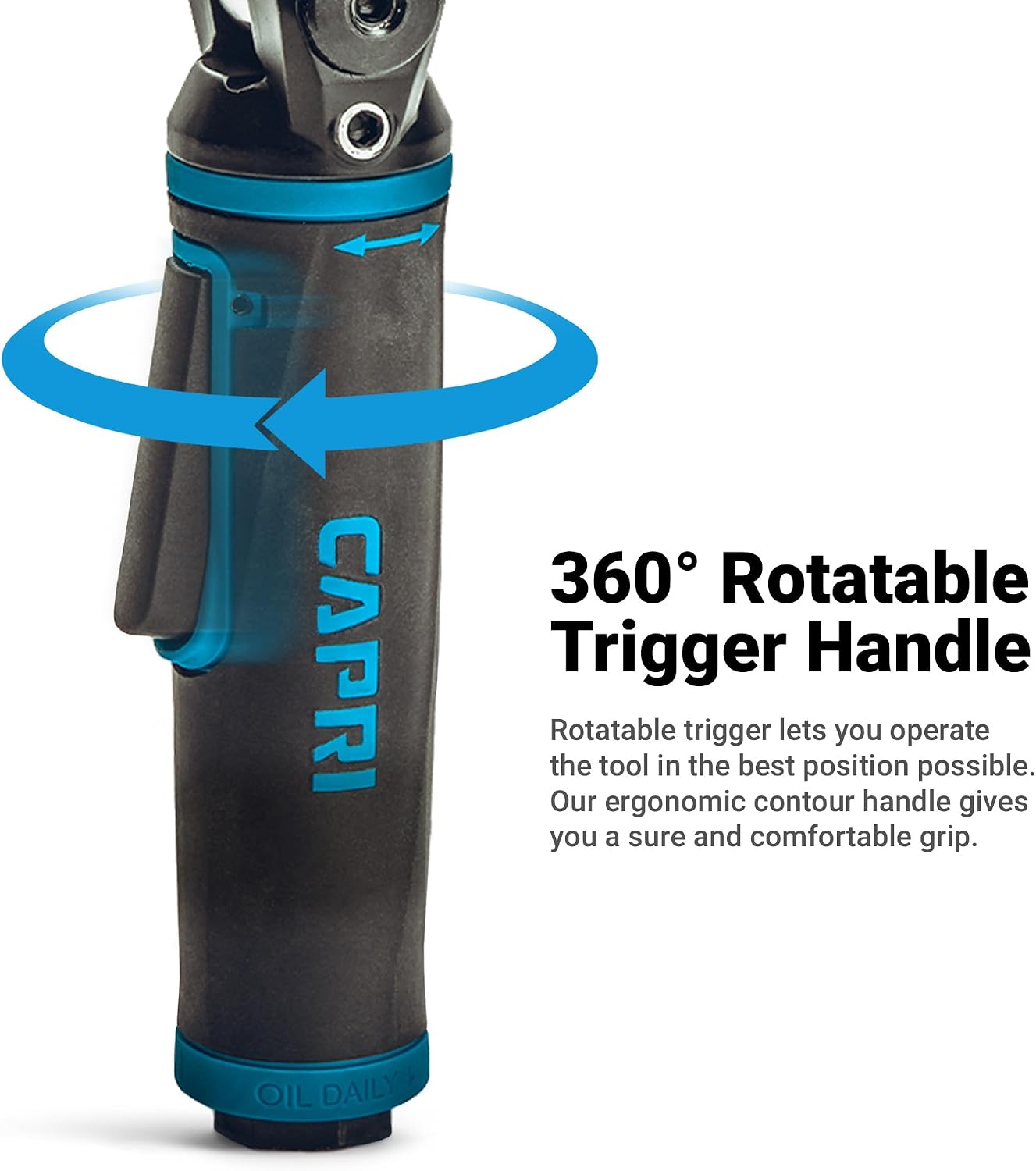 Capri Tools 3/4 in. Flex-Head Air Angle Impact Wrench, 738 ft. lbs.