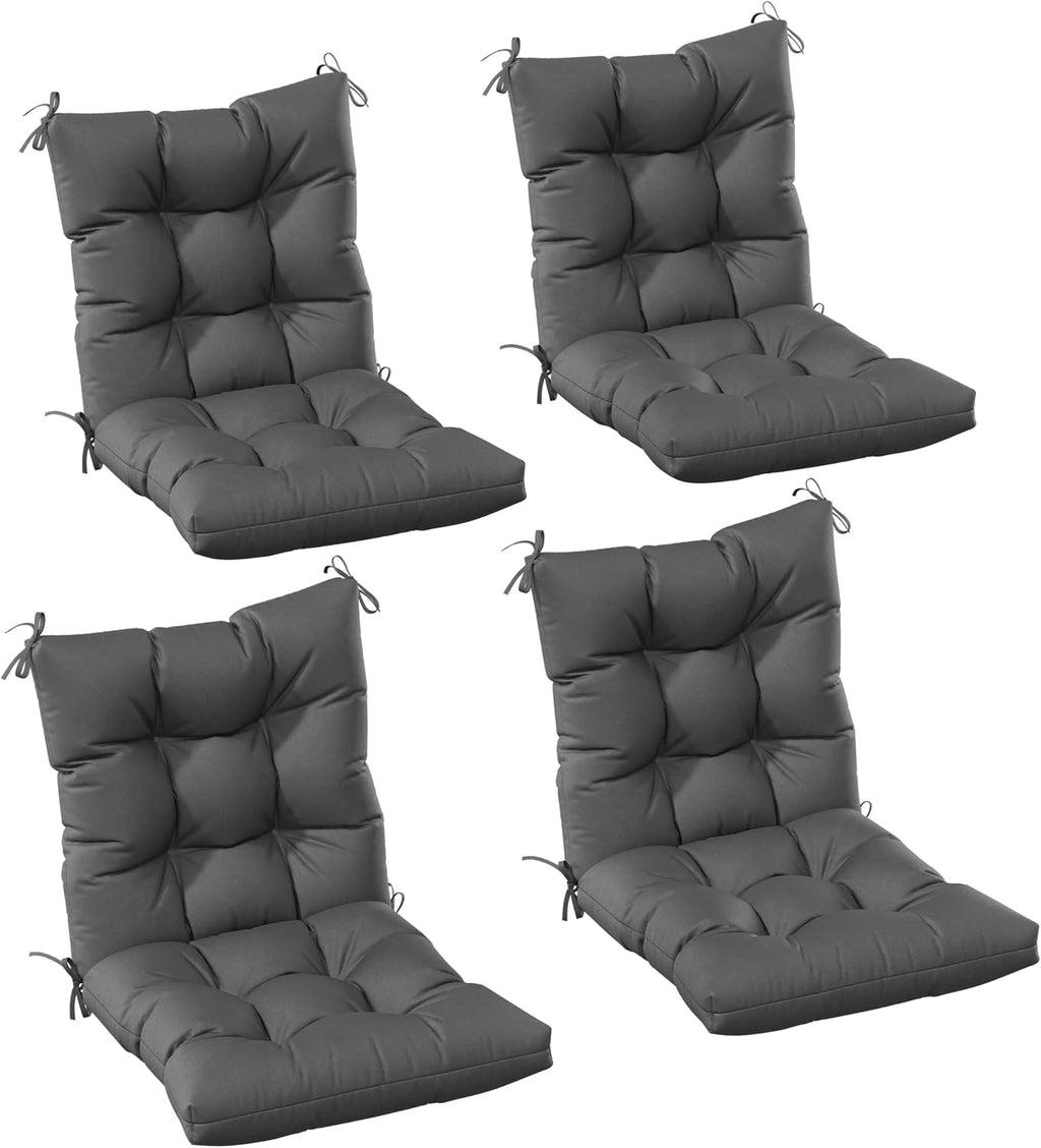 Patio Seat&Back Chair Cushions for Outdoor Furniture，Comfortable Cushions for Rocking/Dining/Lawn Chair-Set of 4