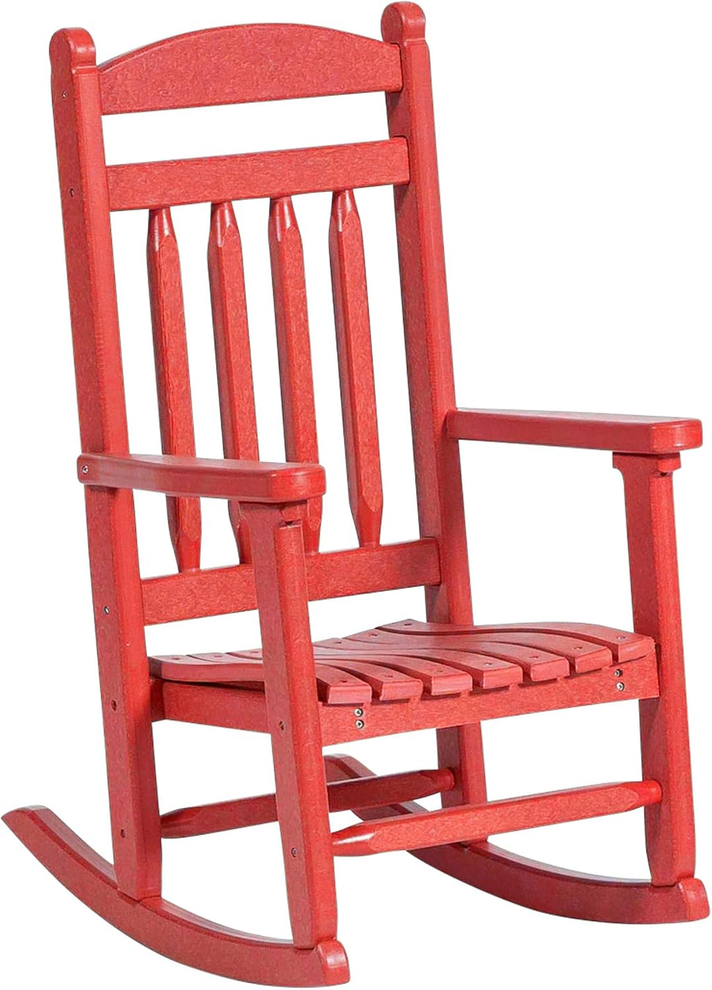 DutchCrafters Kids Porch Rocking Chair, Toddler Rocker for Ages 2-6, Kids Plastic Patio Set Rocking Chair Indoor or Outdoor Playhouse Accessories - Amish Made in USA (Red)