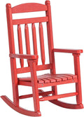 DutchCrafters Kids Porch Rocking Chair, Toddler Rocker for Ages 2-6, Kids Plastic Patio Set Rocking Chair Indoor or Outdoor Playhouse Accessories - Amish Made in USA (Red)
