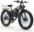 6000W Peak Electric Bike for Adults, 52V 32AH Dual Motor E-Bike, Up to 90Mile & 45 M P H All-Terrain Fat Tires Full Suspension 24/26 Inch Electric Bicycles Hydraulic Disc Brake for Road UL2849 by SGS