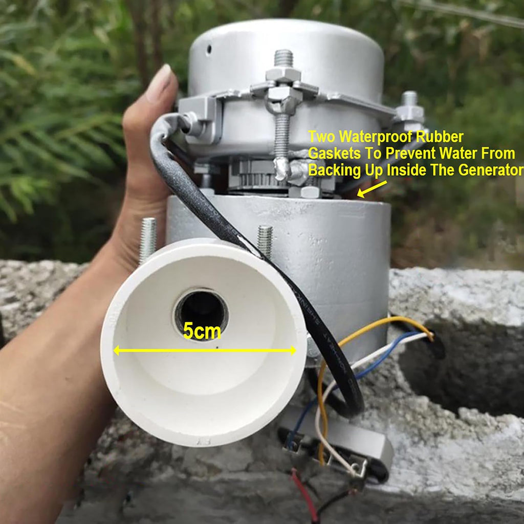 1000W Micro Hydroelectric Generator - 220V Hydro Power Station Hydropower Turbine for Home Lighting, Outdoor Activities