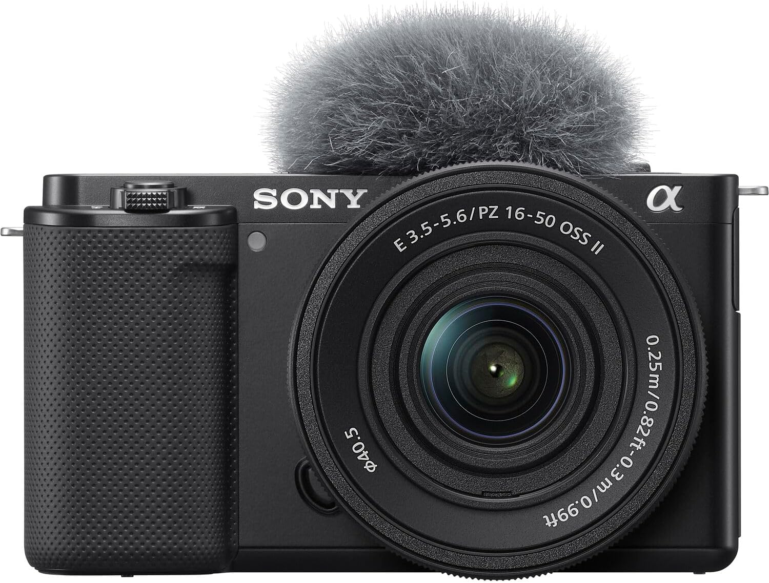 Sony ZV-E10 Mirrorless Camera Kit with 16-50mm II Power Zoom Lens (Black) | APS-C Sensor | Compact Creator Tool + 64GB Card + Bag + Card Reader + HDMI Cable + Flex Tripod + Hand Strap + More