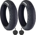 2 Pcs E-Bike Fat Tire Set with Inner Tube,24 X 4.0 Inch Electric Bicycle Replacement Accessories,Compatible with Urban Street Mountain Beach Snowmobile or 3-Wheel Bikes