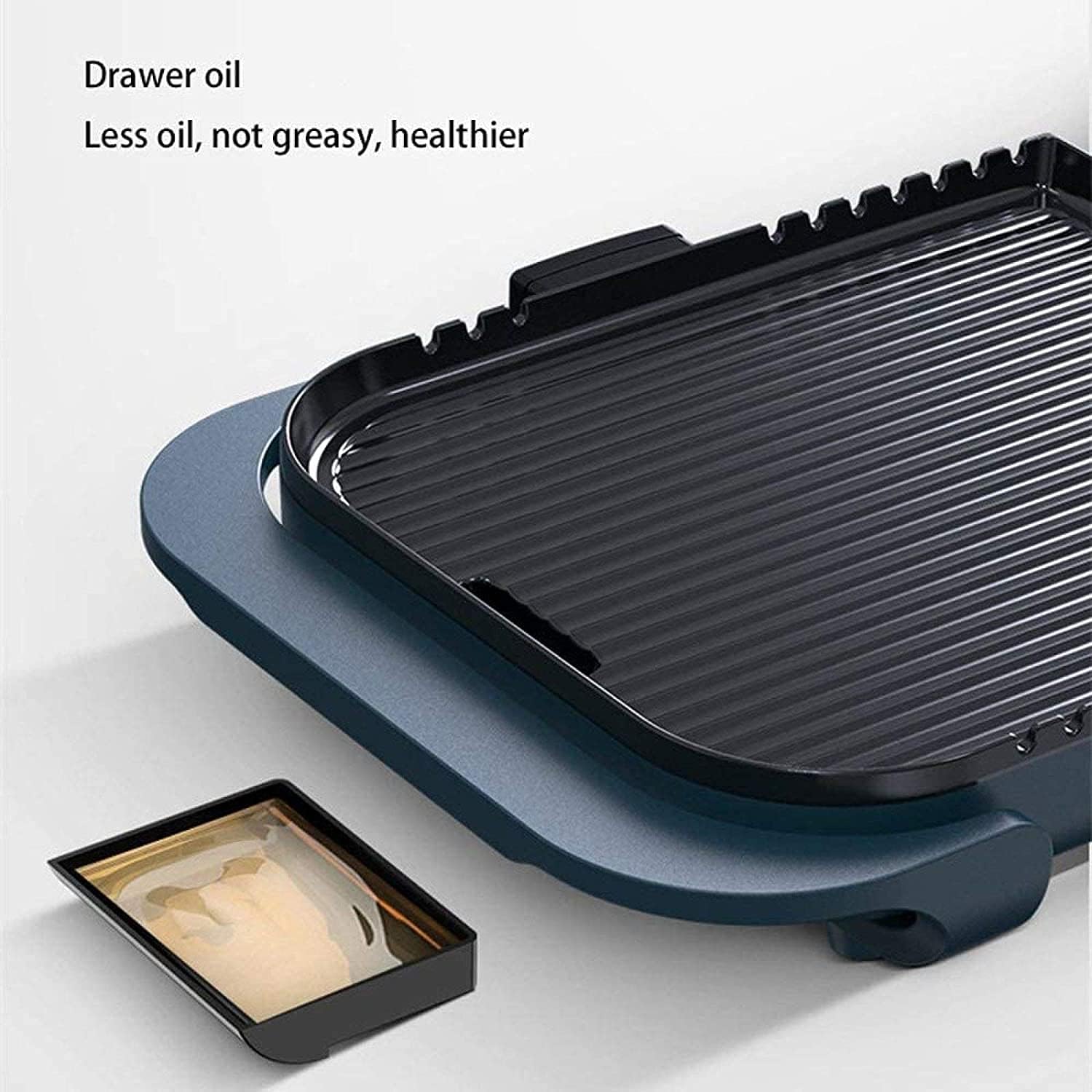 BBQ Smokeless Grill 2 in 1 BBQ Hot Pot One Pot Dual Control Dual Temperature Detachable Separate Electric Hot Pot Family Party Smoke-free Healthy