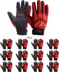 HANDLANDY Anti Vibration Gloves, SBR Padding, TPR Protector, Mechanic Work Gloves