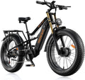Dual Motor Electric Bike Peak 3000W, 52V 20AH Battery E Bike for Adults 26 Inch Fat Tire Mountain Electric Bicycle 38 MPH, Full Suspension Dual Hydraulic Disc Brake