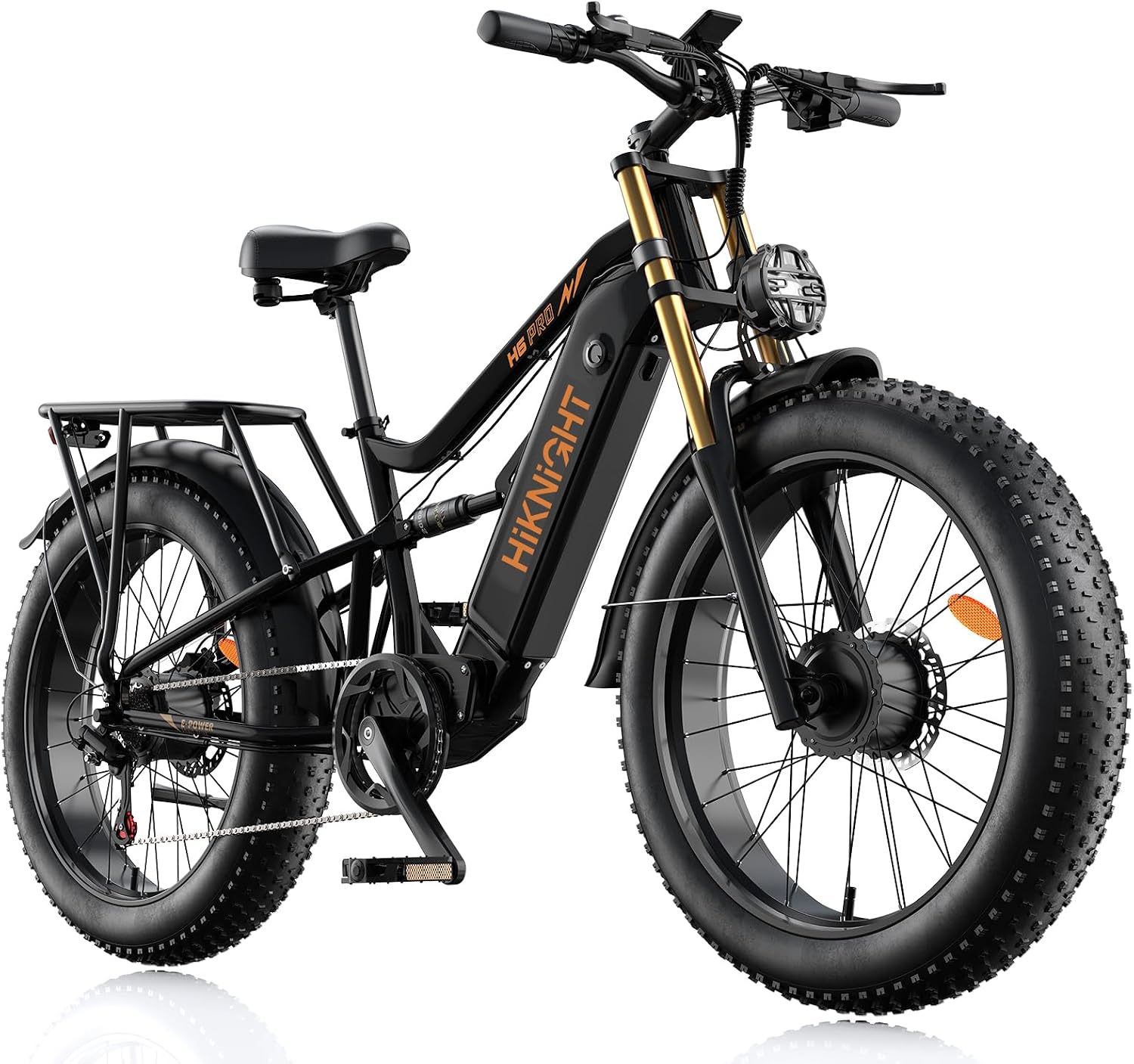 Dual Motor Electric Bike Peak 3000W, 52V 20AH Battery E Bike for Adults 26 Inch Fat Tire Mountain Electric Bicycle 38 MPH, Full Suspension Dual Hydraulic Disc Brake