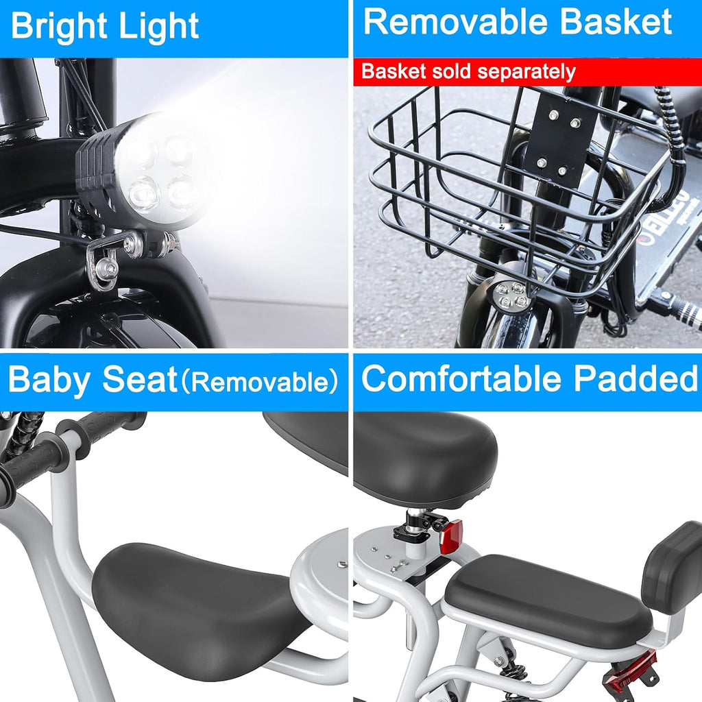 EILLEO Electric Scooter with Seat for Adult, 36V/48V Electric Scooter for Adults 500W/750W Motor, 20 Mile Range, 17.4/18.75mph, Dual Brakes, 14'/12' Tires, e Scooters with Seat